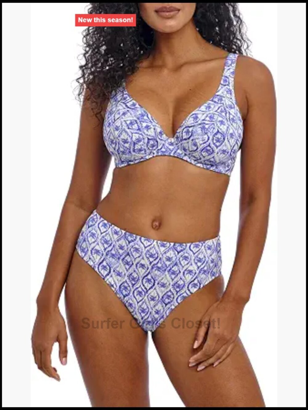 Underwire High Apex Bikini Top with Powernet Lined Cups, J Hook Racerback